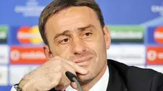 Pelatih Sporting Lisbon Paulo Bento di konferensi pers seusai laga leg kedua babak 16 besar Liga Champions melawan Bayern Muenchen di Allianz Arena, 10 Maret 2009. Muenchen 7-1. AFP PHOTO / JOHN MACDOUGALL 