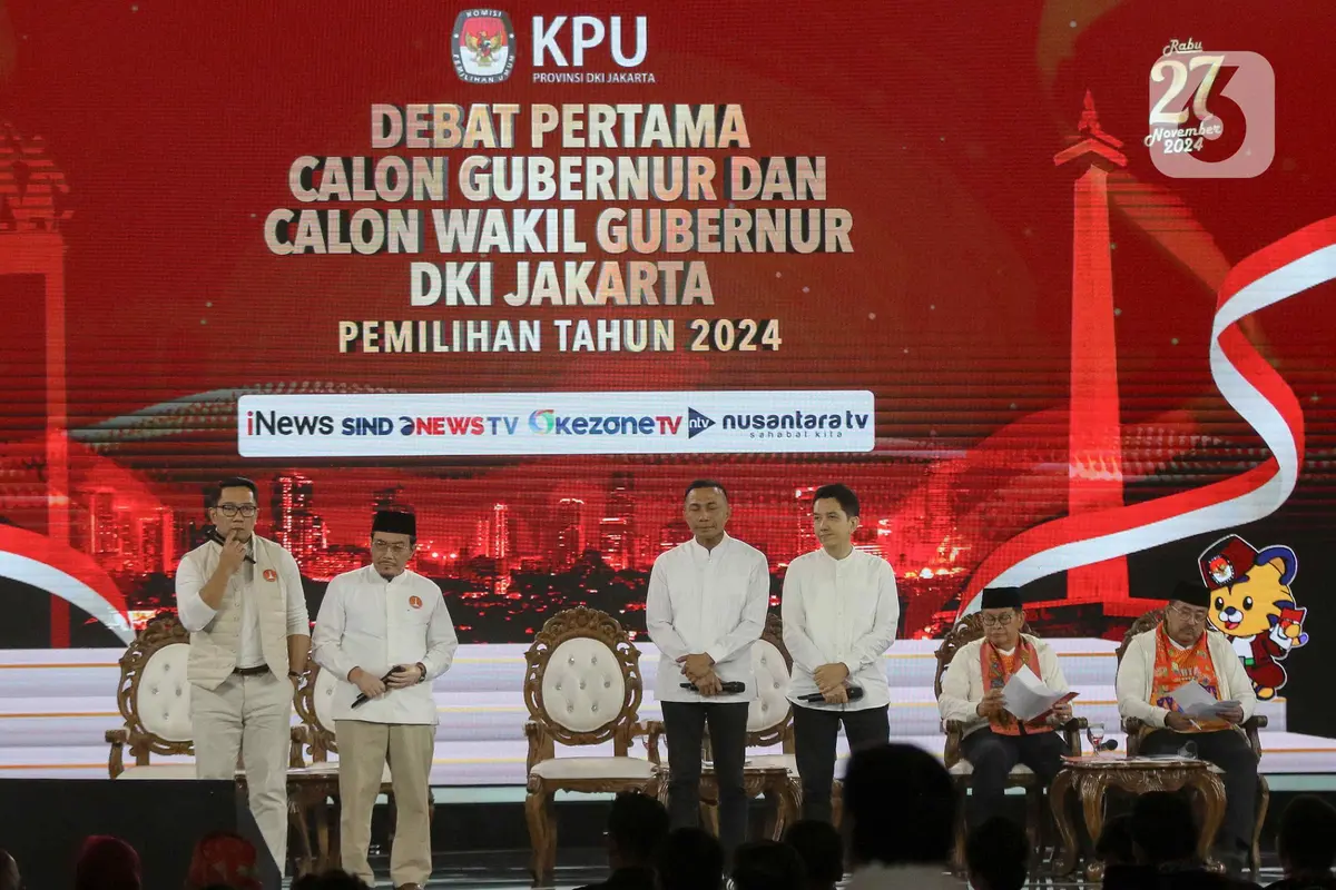 Sesi Tanya Jawab Warnai Debat Perdana Calon Gubernur dan Calon Wakil Gubernur DKI Jakarta pada Pilkada 2024