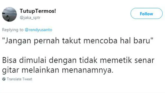 Alih-alih mencoba hal baru biasa aja, warganet menawarkan pilihan-pilihan yang anti-mainstream.