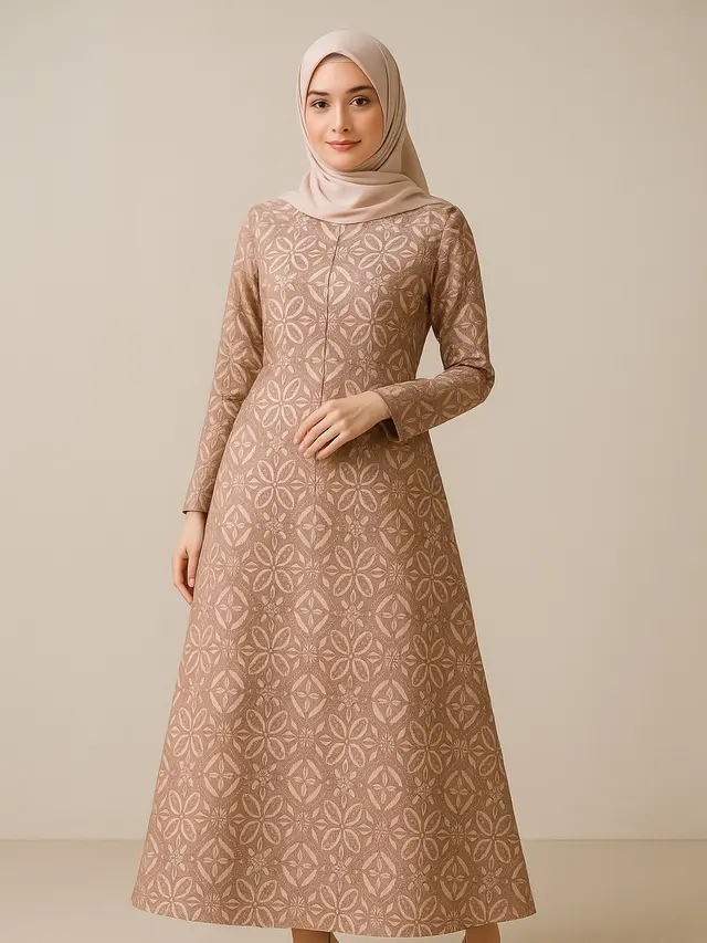 Model Gamis Batik Kawung 2025