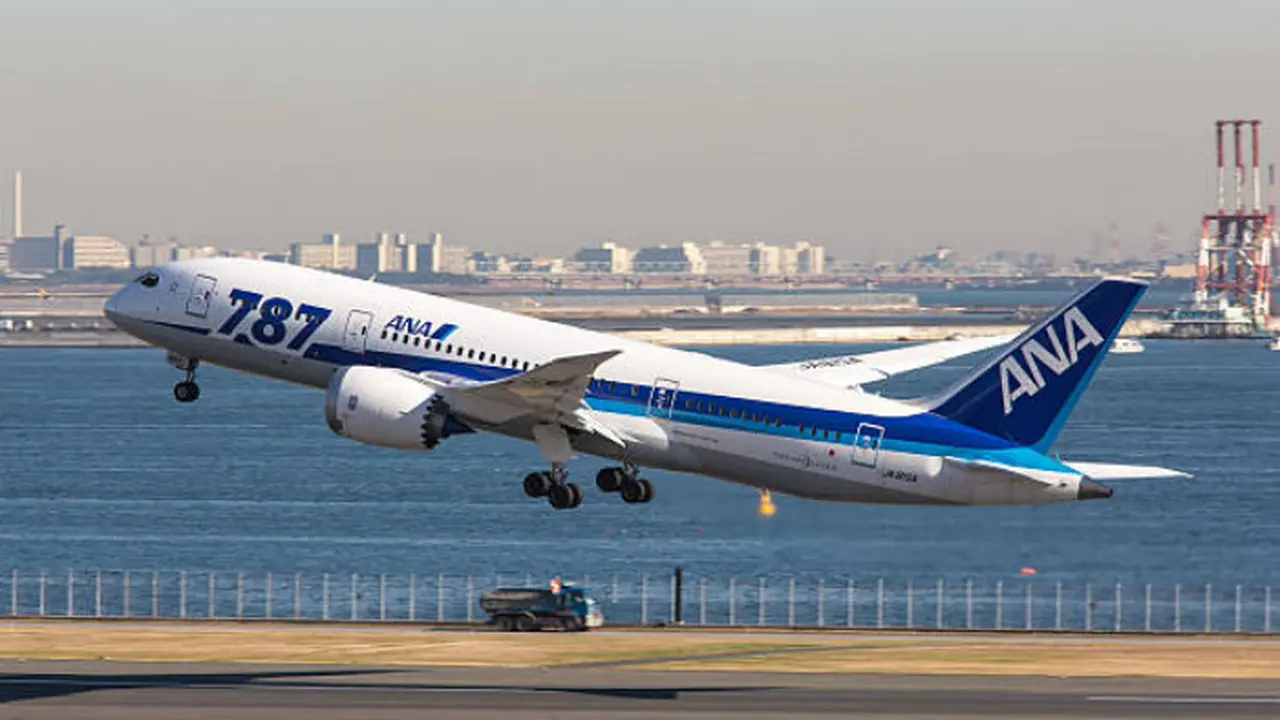 Ilustrasi pesawat All Nippon Airways (ANA)