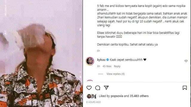 Hesti Purwadinata untuk kedua kalinya terpapar Covid-19