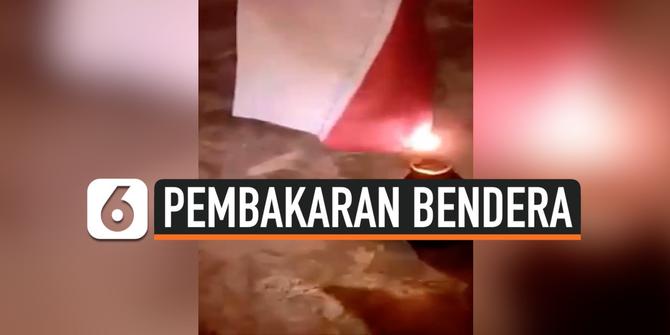 VIDEO: Video Viral Wanita Bakar Bendera Merah Putih