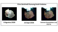 Anak Krakatau Meluas 32,8 Hektare Usai Erupsi, Muncul 2 Daratan Baru