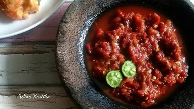 Sambal terasi mentah./Copyright cookpad.com/Wina Kartika