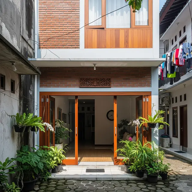 9 Desain Rumah Mungil di Gang Anti Pengap, Strategi Cerdas Sirkulasi Udara dan Cahaya