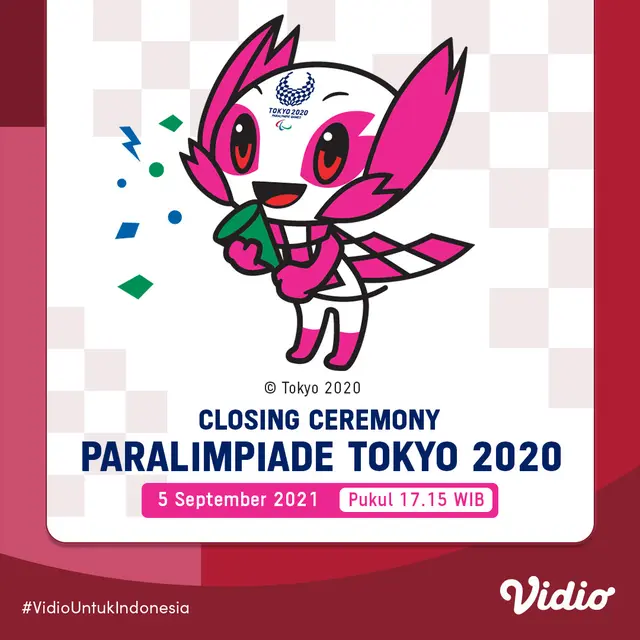 Link Live Streaming Closing Ceremony Paralimpiade Tokyo 2020 di Vidio Sore Ini, Minggu 5 September 2021