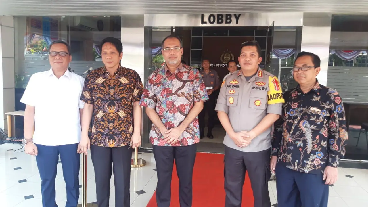 Kemenkumham mendatangi Polres Metro Tangerang, Selasa (16/7/2019).