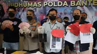 Polda Banten Tunjukan Barang Bukti Prostitusi. (Kamis, 16/06/2022).