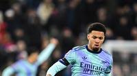 Pemain Arsenal Ethan Nwaneri pada pertandingan melawan Brentford. (Glyn KIRK / AFP)