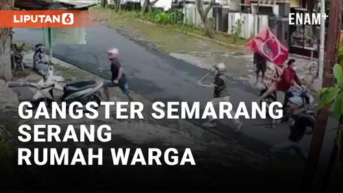 VIDEO: Geger! Gangster Semarang Serang Rumah Warga dan Incar Seorang Pria
