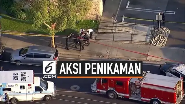 VIDEO: Aksi Penikaman di California, 4 Tewas