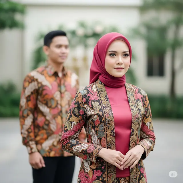 Model Batik Couple Wanita untuk Acara Pernikahan. Foto: Gemini