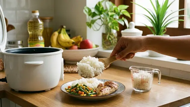 Perhatikan Porsi Nasi agar Asupan Karbohidrat (AI Generated)