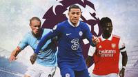 Premier League - Erling Haaland, Enzo Fernandez, Bukayo Saka (Bola.com/Adreanus Titus)