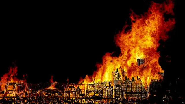 Replika The Great Fire of London.