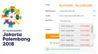 Tiket Closing Ceremony Asian Games 2018 ludes di Blibli. Dok: Blibli