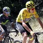 Pembalap Team Sky, Chris Froome, akhirnya bisa kembali mengayuh sepeda usai mengalami kecelakaan di etape ke-12 Tour de France. (Jean-Paul Pelissier/Reuters)