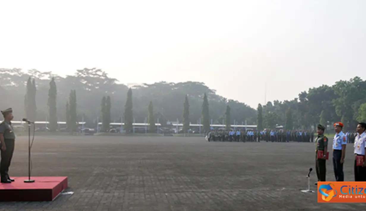 Citizen6, Jakarta:Pelaksanaan upacara bendera dipimpin Panglima TNI Mayjen TNI Hari Krisnomo.