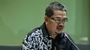 Wakil Ketua Sementara KY Farid Wajdi memberikan keterangan pers di Jakarta, Kamis (4/2). KY kembali menerima usulan calon hakim agung Tahun 2016 untuk pengisian kekosongan jabatan hakim agung sejumlah 8 orang. (Liputan6.com/Faizal Fanani)