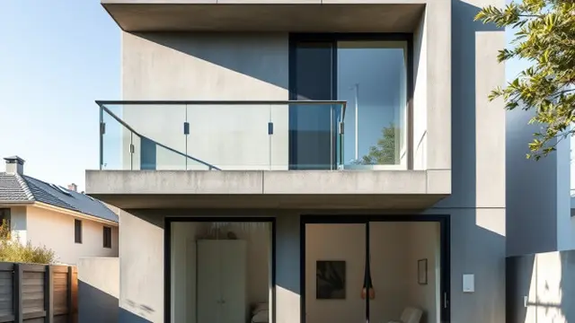 Rumah 2 Lantai Minimalis Modern dengan Balkon