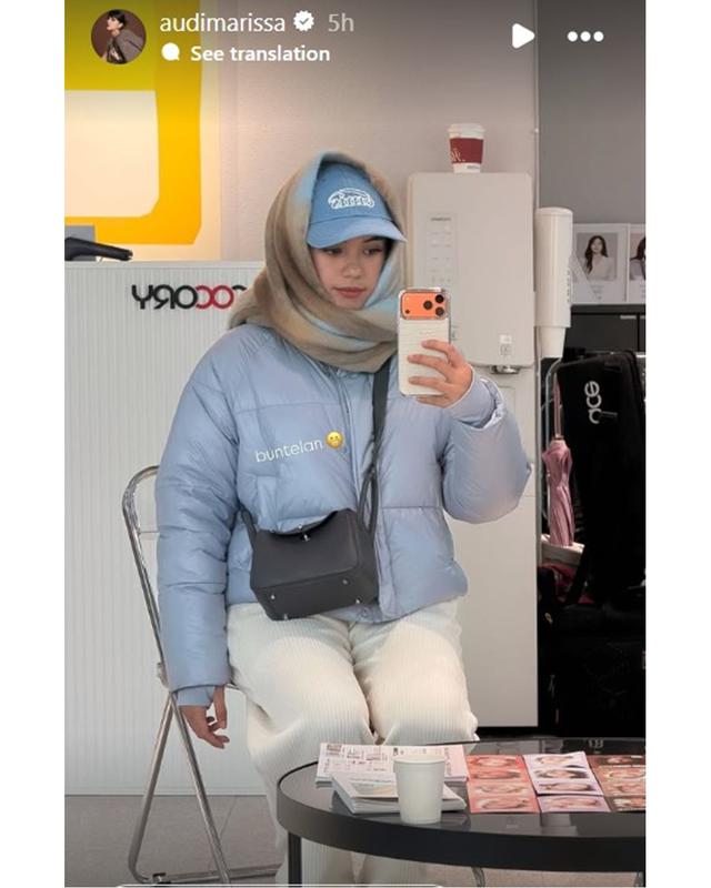 6 Gaya musim dingin Audi Marissa di Korea Selatan, memesona bak pakai hijab