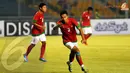 Dendi Santoso melakukan selebrasi usai mencetak gol ke gawang Maladewa (Liputan6.com/Helmi Fithriansyah)