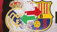 Logo Real Madrid dan Barcelona. (Bola.com/Dody Iryawan)