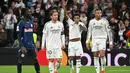 Hingga turun minum, Real Madrid unggul 2-0 atas RB Salzburg. (JAVIER SORIANO/AFP)