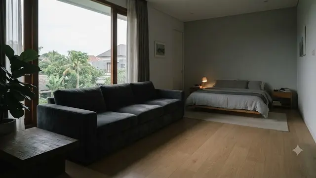 Menggunakan Furnitur Berukuran Terlalu Besar (AI Generated)