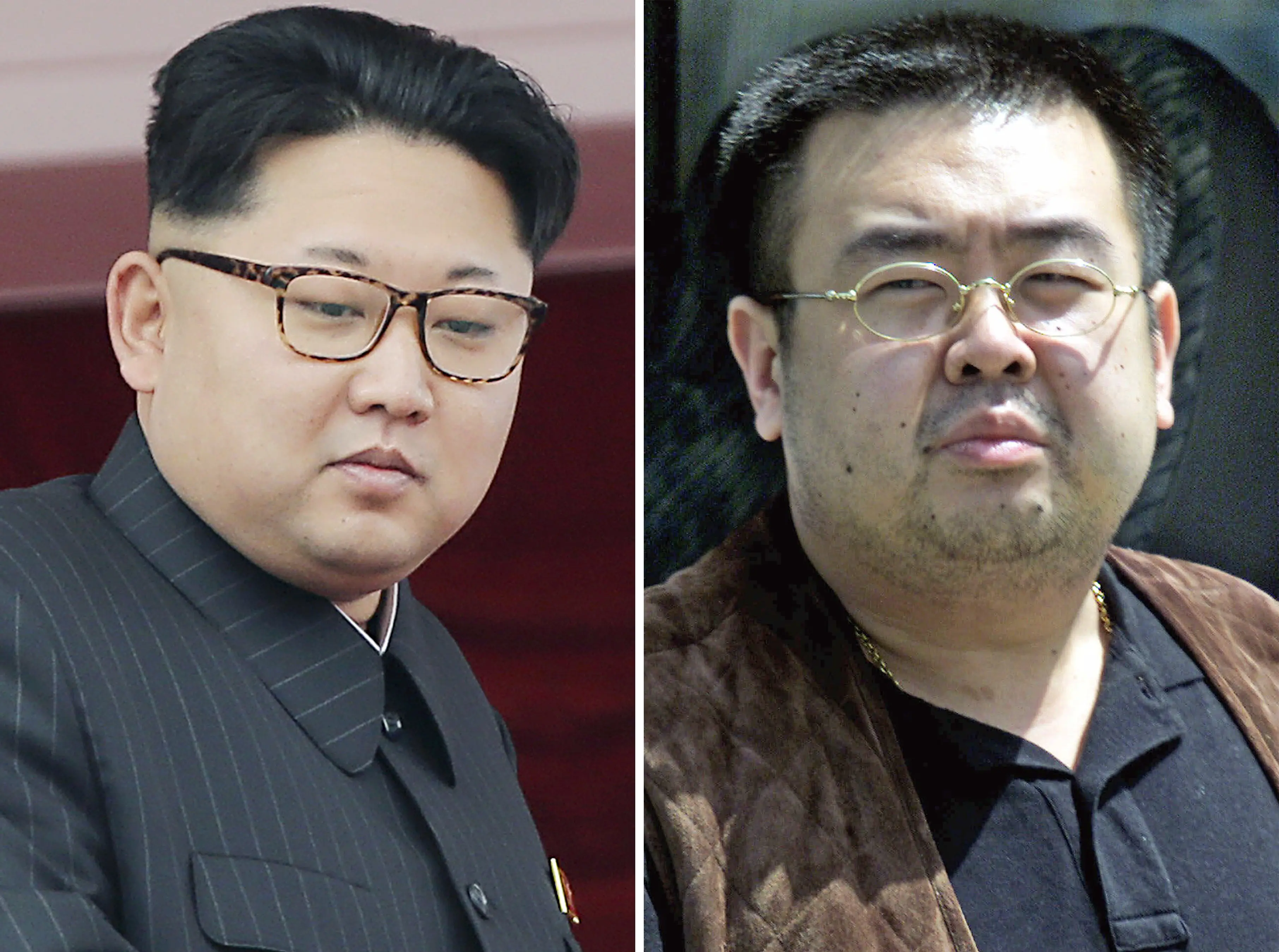 Pemimpin Korut Kim Jong-un dan kakak tirinya Kim Jong-nam (AP)