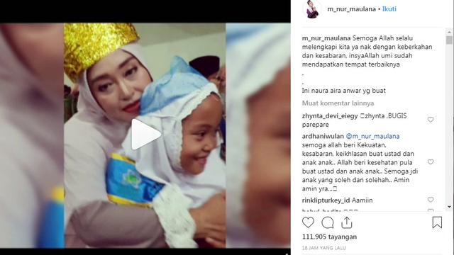 video mendiang istri ustaz Maulana (Instagram)