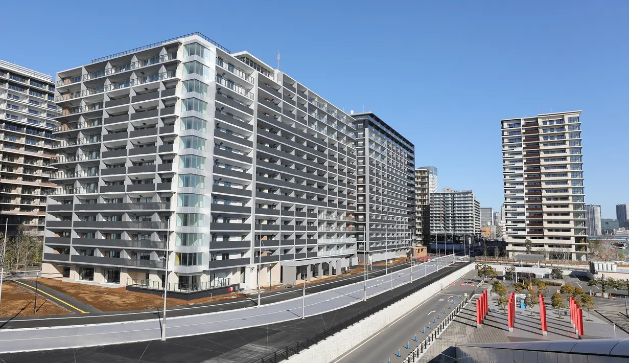 Eksterior wisma atlet untuk Olimpiade Tokyo 2020 di Tokyo, Jepang (9/1/2020). Olimpiade Tokyo akan digelar di arena yang sama dengan mengikuti jadwal yang hampir tidak berbeda dari yang direncanakan sebelum ajang tersebut ditangguhkan akibat pandemi COVID-19 pada Maret lalu. (Xinhua/Du Xiaoyi)
