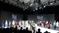 Pembukaan Muslim Fashion Festival (MUFFEST) 2020 di Jakarta Convention Center (JCC), 20 Februari 2020. (Liputan6.com/Asnida Riani)