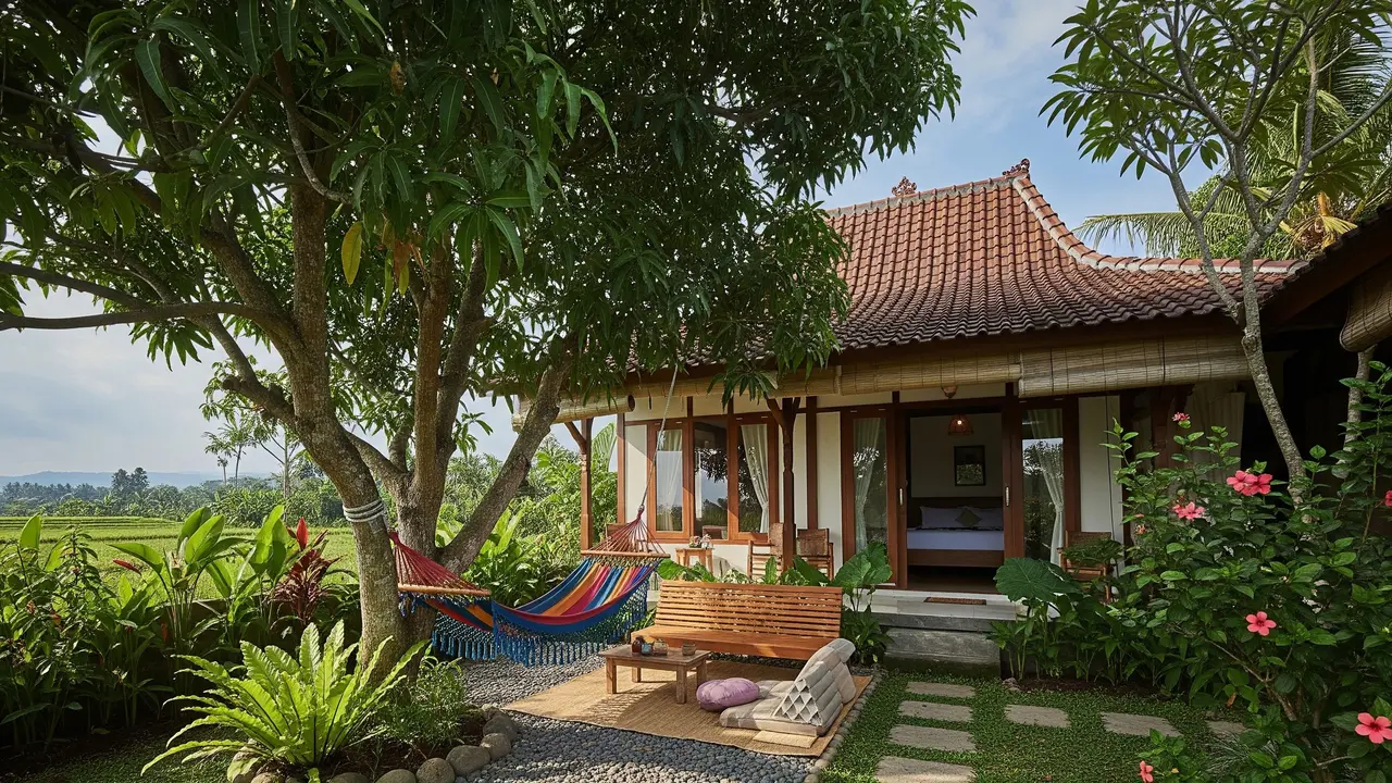 9 Desain Rumah Desa dengan Area Santai Bawah Pohon Mangga, Hunian Sejuk dan Asri