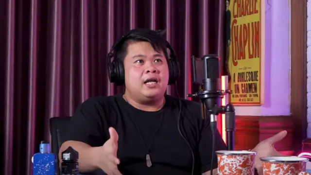 Komedian Lolox saat tampil di Podcast Sule