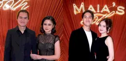 Sebagai pasangan Al Ghazali sekaligus menantu Maia Estianty, Alyssa Daguise hadir memilih mini dress hitam bersiluet flowy yang terasa ringan dan nyaman dikenakan sepanjang acara. Sementara itu, Al Ghazali tampil sleek dalam setelan serba hitam dengan potongan rapi.