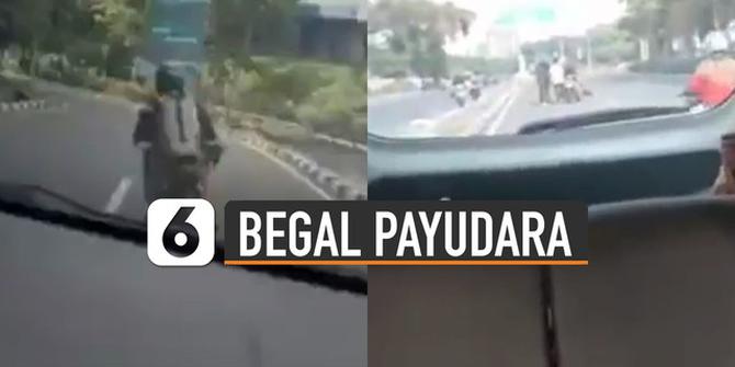 VIDEO: Viral Aksi Heroik Pengendara Mobil Kejar Pelaku Begal Payudara