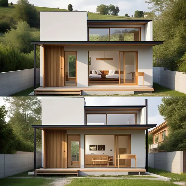 2 Lantai Atap Dak 55m²: Nuansa Skandinavia