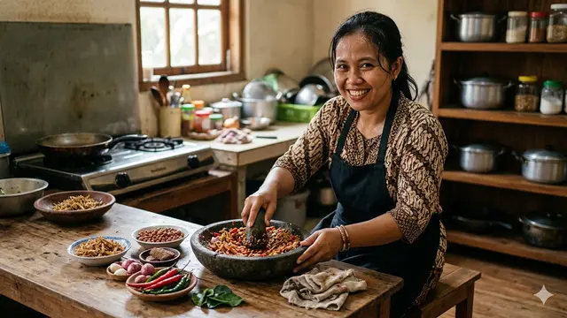 Membuat Sambal Teri Kacang
