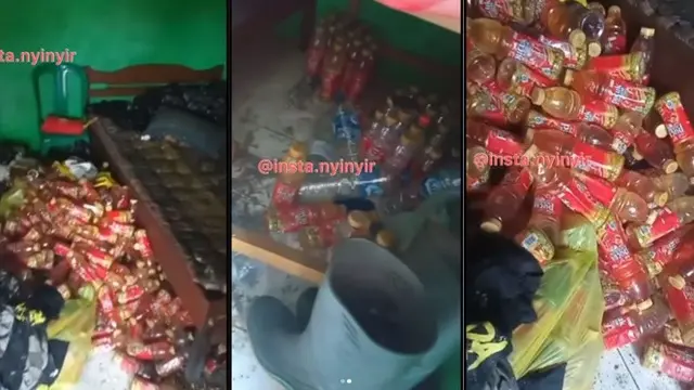 Ditinggal Kabur Penghuninya, Kamar Kos Ini Dipenuhi Ratusan Botol Berisi Air Seni