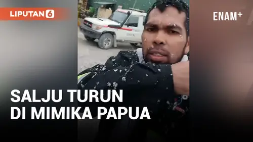 VIDEO: Pekerja PT Freeport Indonesia 'Pamer' Nikmati Salju Turun di Mimika