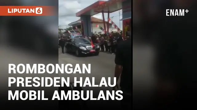 Rombongan Presiden Halau Mobil Ambulans di Kotawaringin Timur