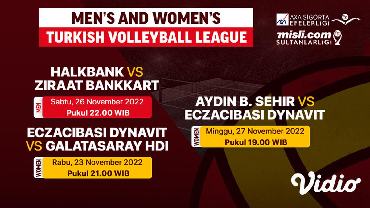 Jadwal Lengkap Turkish Volleyball League 2022/23 Live Vidio 23-26