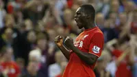 Selebrasi Christian Benteke usai mencetak gol ke gawang Bournemouth.