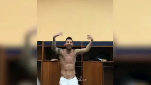 VIDEO: Telanjang Dada, Messi Pimpin Selebrasi Lolosnya Argentina