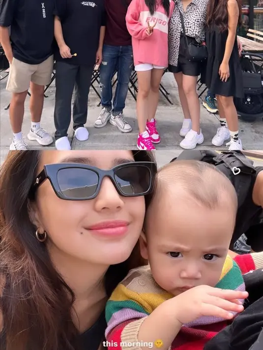 Beby berasa ketemu idola ya? Cipung masih mau diajak foto bareng nih. Kira-kira Beby sekalian minta TTD ke Rayyanza nggak ya? (Instagram.com/raffinagita1717)