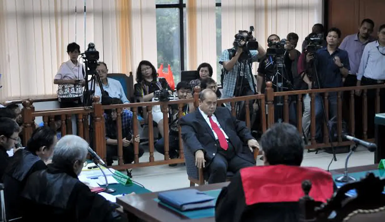 Sidang kasus dugaan korupsi pembangunan PLTU Tarahan lampung kali ini beragendakan pembacaan nota pembelaan (pledoi) (Liputan6.com/Johan Tallo)