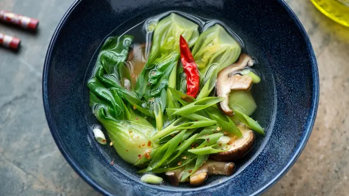 resep sayur bening sawi pakcoy bok choy