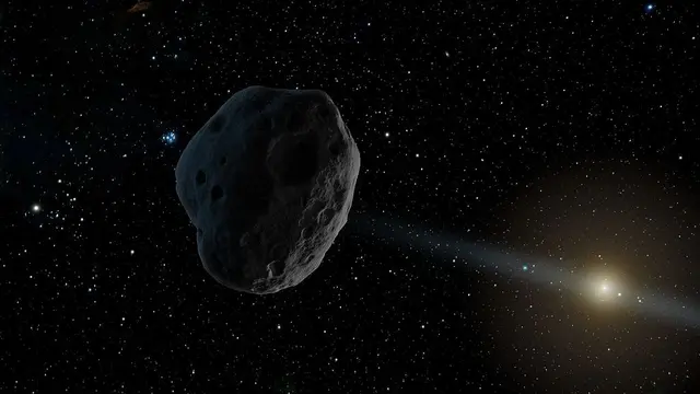 Ilustrasi objek misterius 2016 WF9, asteroid atau komet?